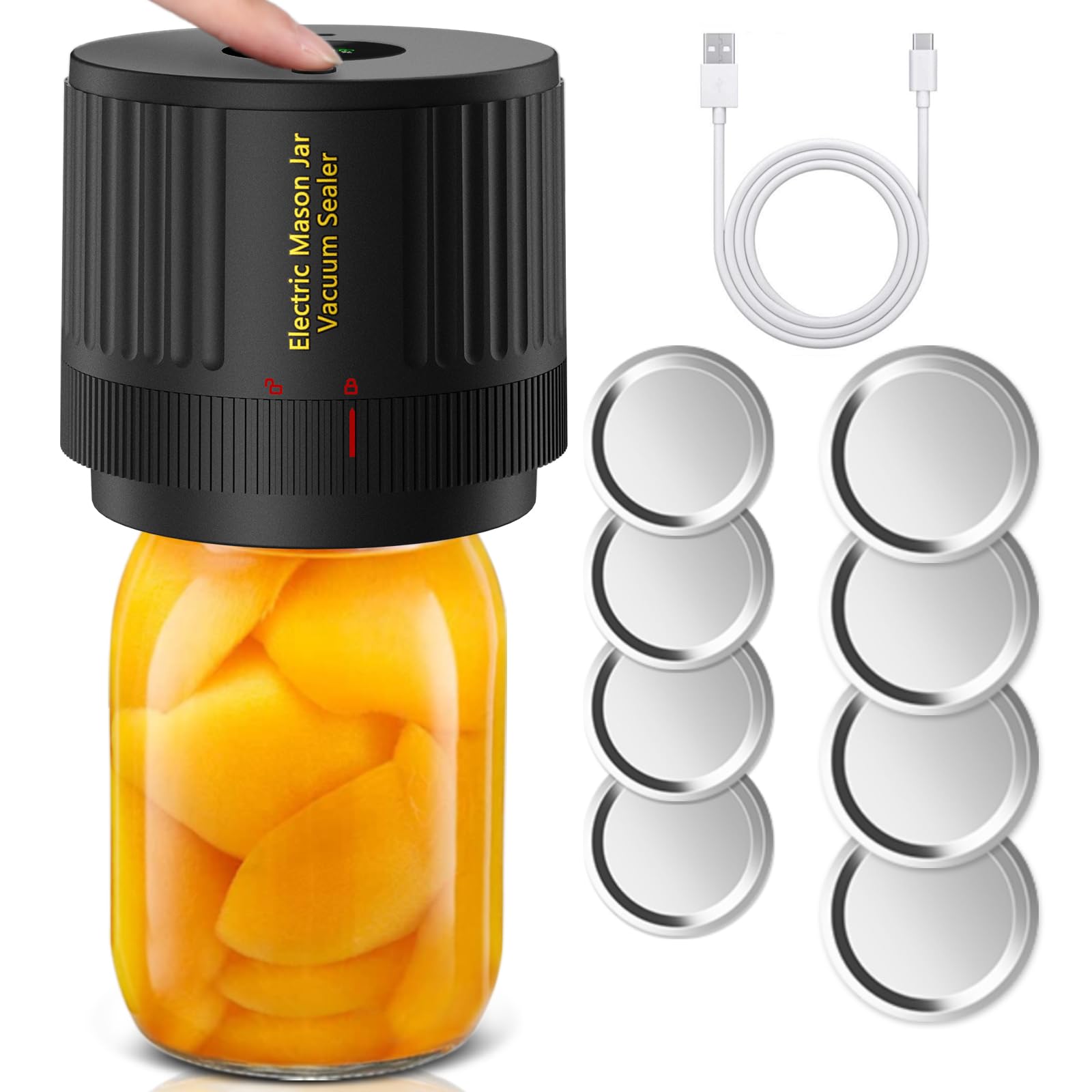 OXLIMKEE electric mason vacuum sealer for wide-mouth jars with strong sealing capability