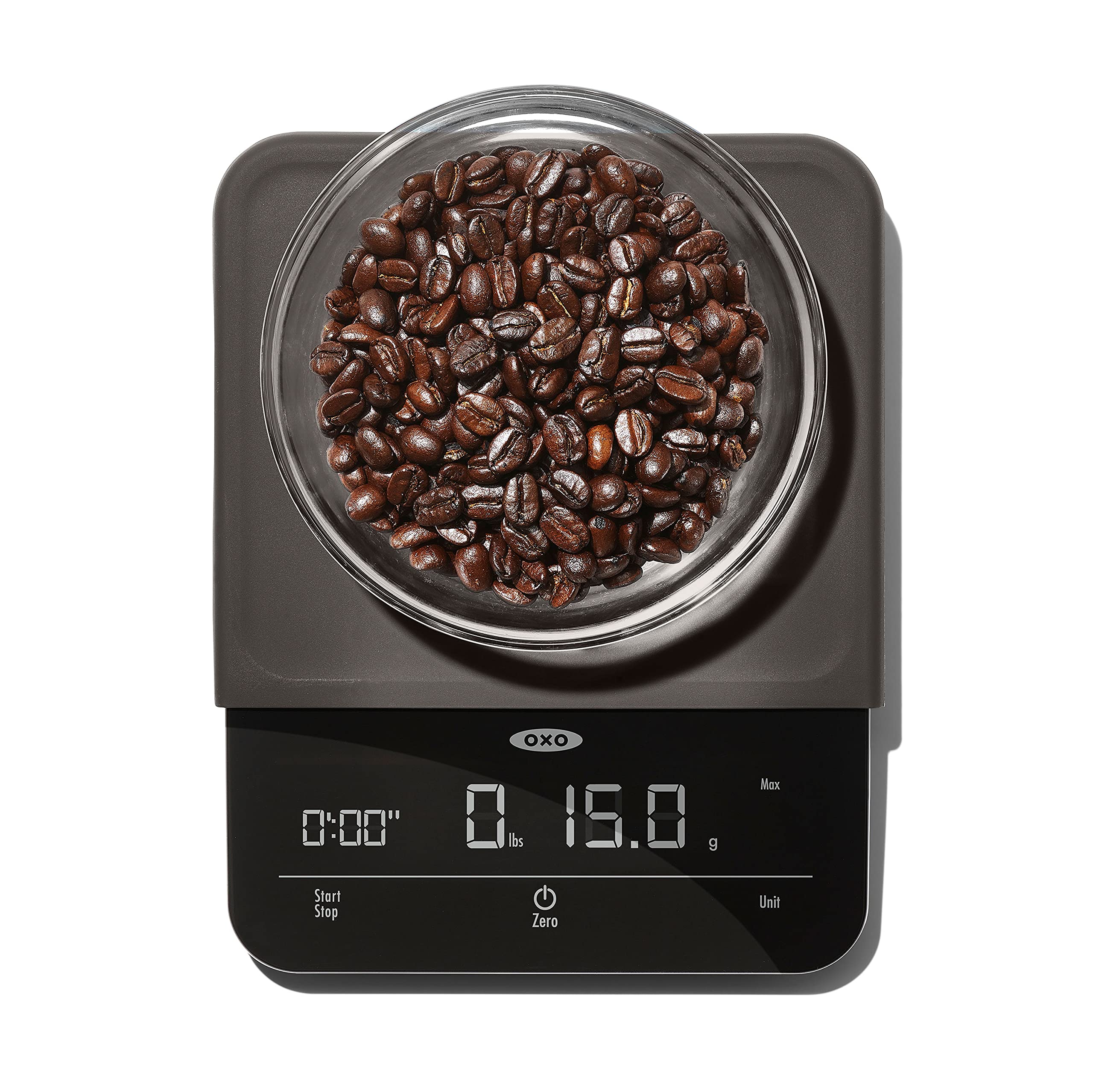 OXO Brew scale precision at 0.5 gram increments