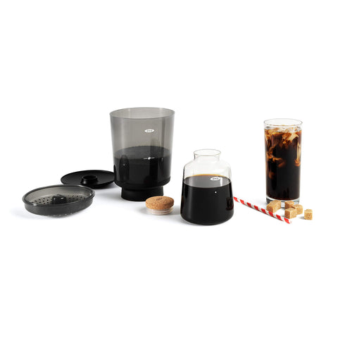 OXO Brew Compact Cold Brew produces low-acid concentrate for versatile hot or iced coffee