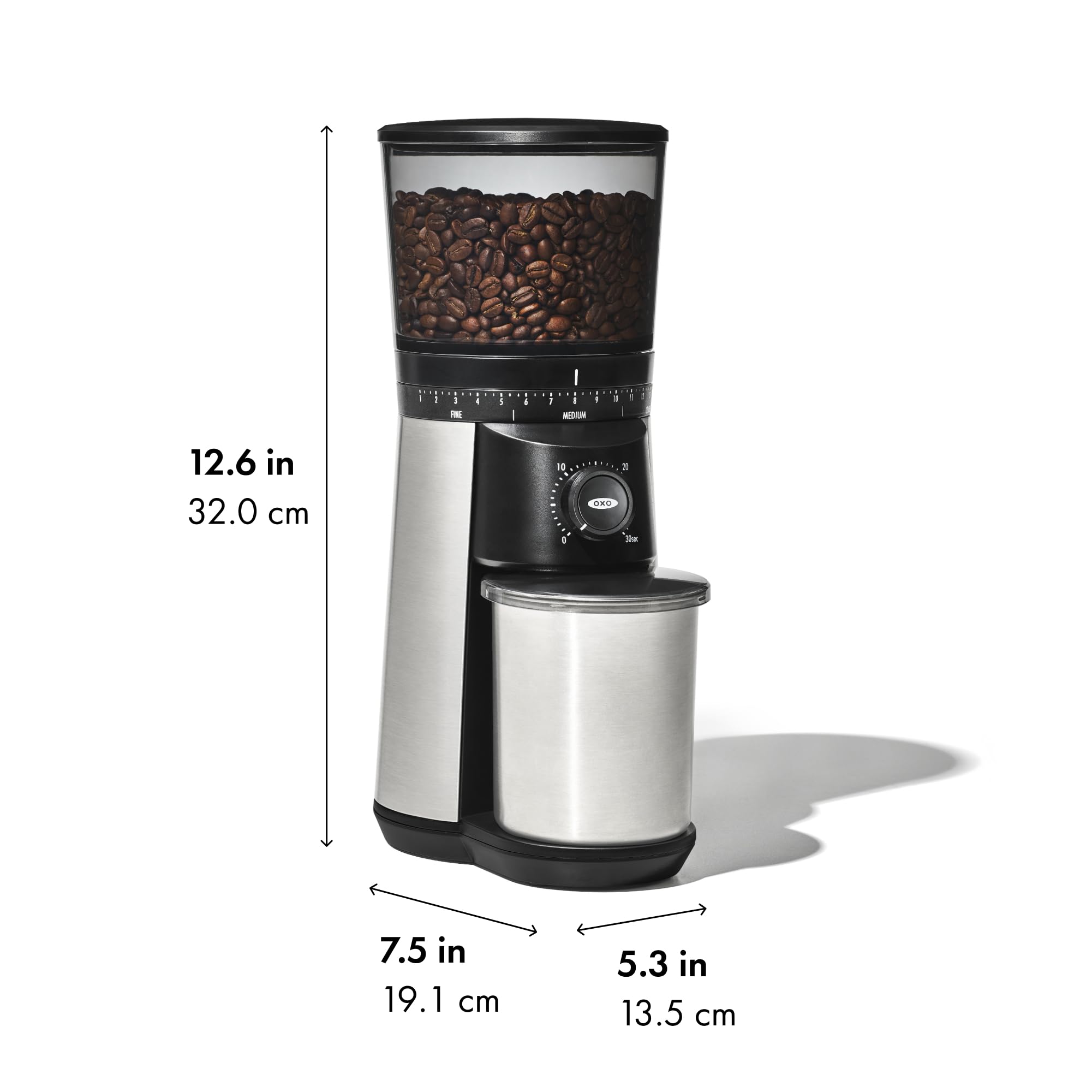 OXO Brew grinder acclaimed by Wirecutter for consistent grind quality.