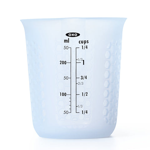 OXO GG 1-cup squeeze-and-pour silicone measuring cup for precise pouring.