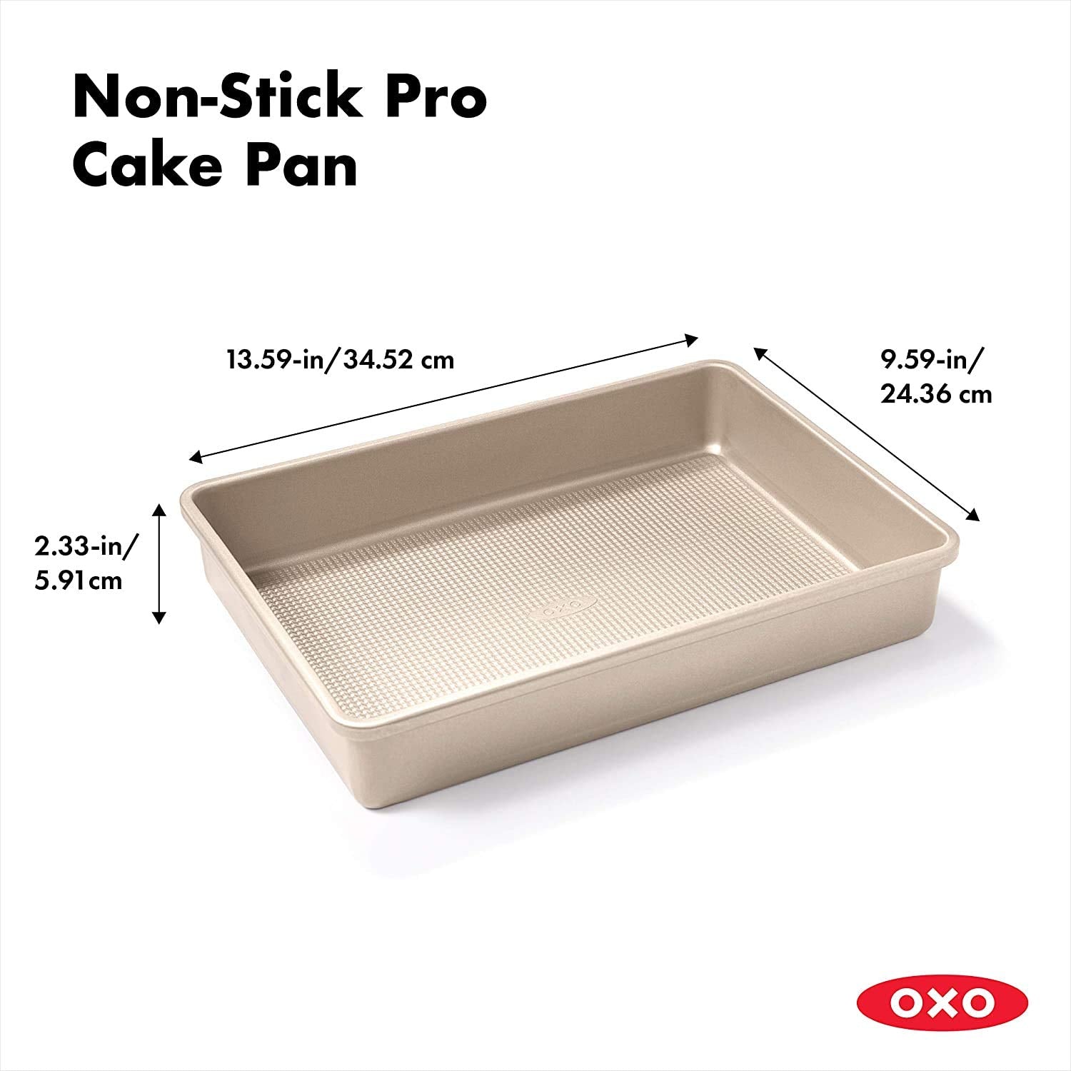 OXO GG Non-Stick Pro Cake Pan heavy gauge aluminized steel for lasting durability