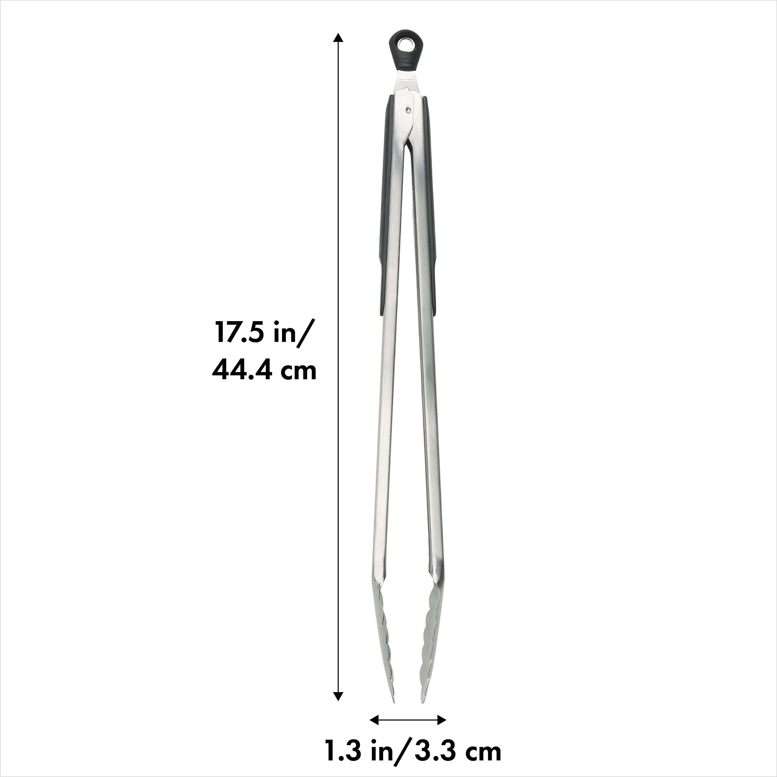 OXO Good Grips brushed stainless steel body ensures durable kitchen performance.