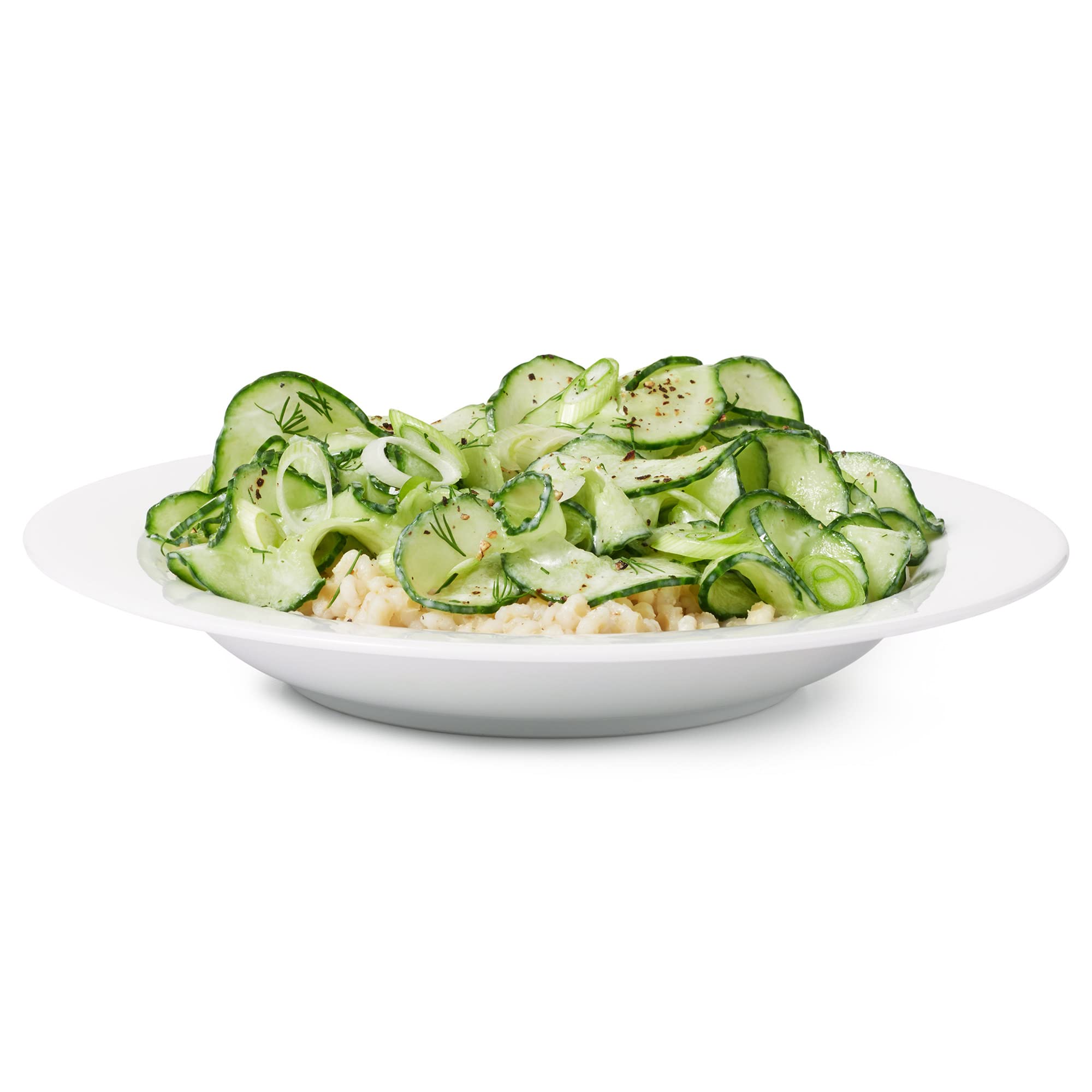 OXO Good Grips spiralizer fettuccine-cut blade creates thicker veggie noodles.