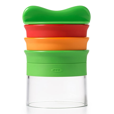 OXO Good Grips spiralizer on board demonstrates compact storage and quick access.