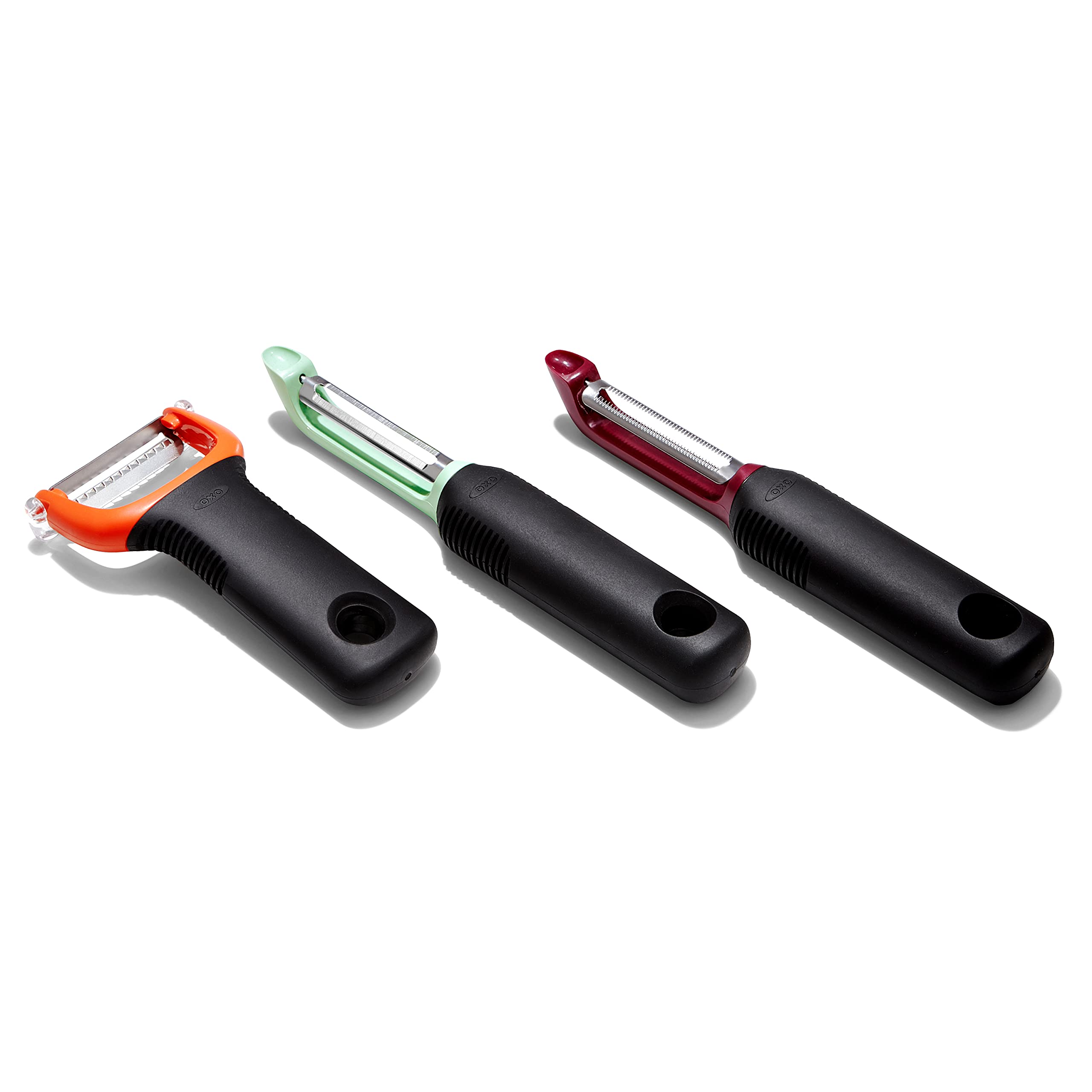 OXO Good Grips 3-Piece Peeler Set multi-use with versatile blades for many prep tasks.
