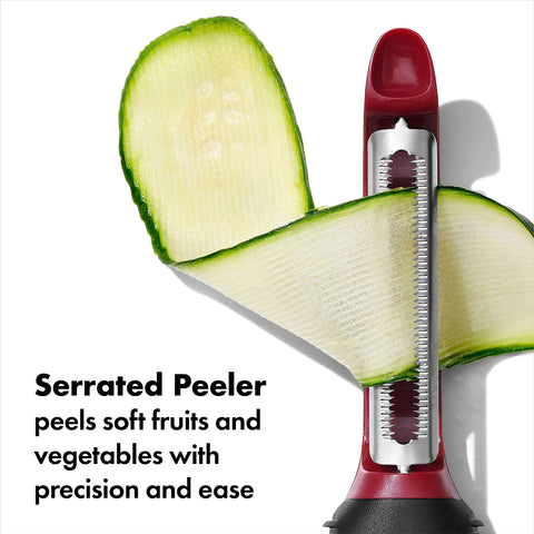 OXO Good Grips 3-Piece Peeler Set yam focus glides through yams with sharp blades.