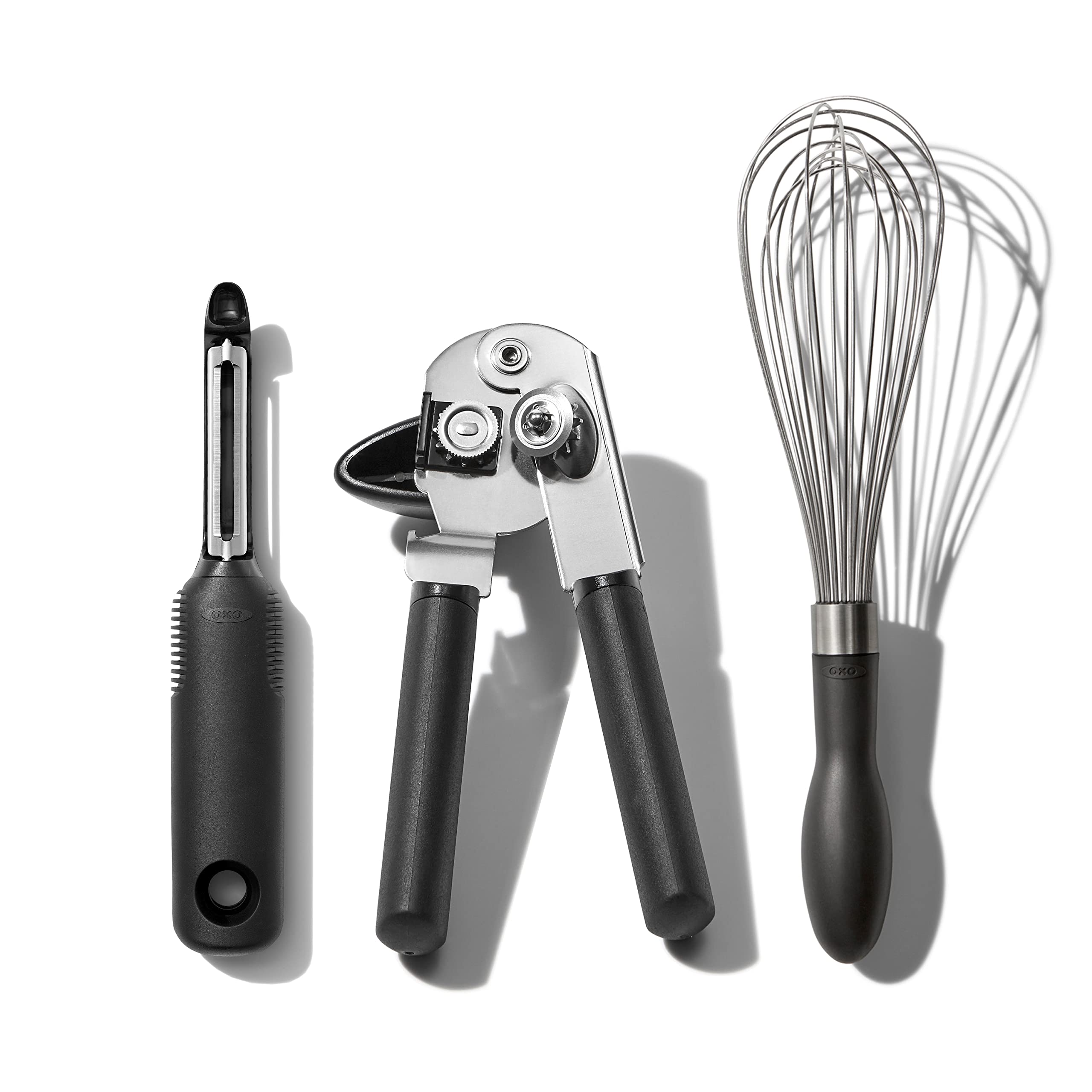 OXO Good Grips 3-Piece Set main shot shows ergonomic non-slip handles for easy daily tasks.