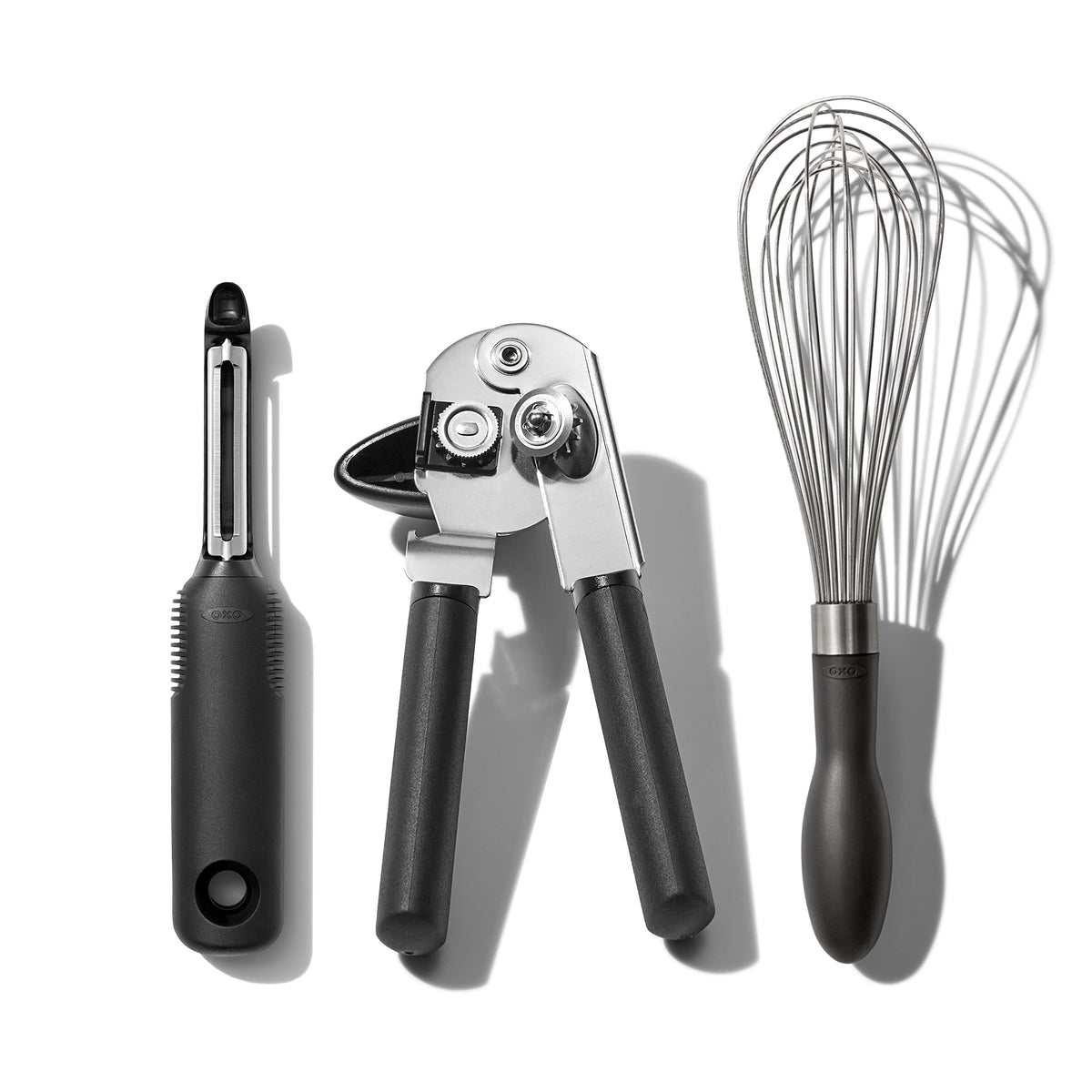 OXO Good Grips 3-Piece Set main shot shows ergonomic non-slip handles for easy daily tasks.
