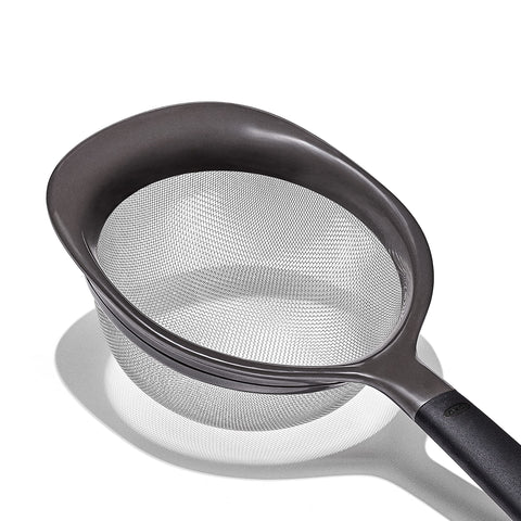 OXO Good Grips 3-Piece Strainer Set sturdy plastic frames resist warping