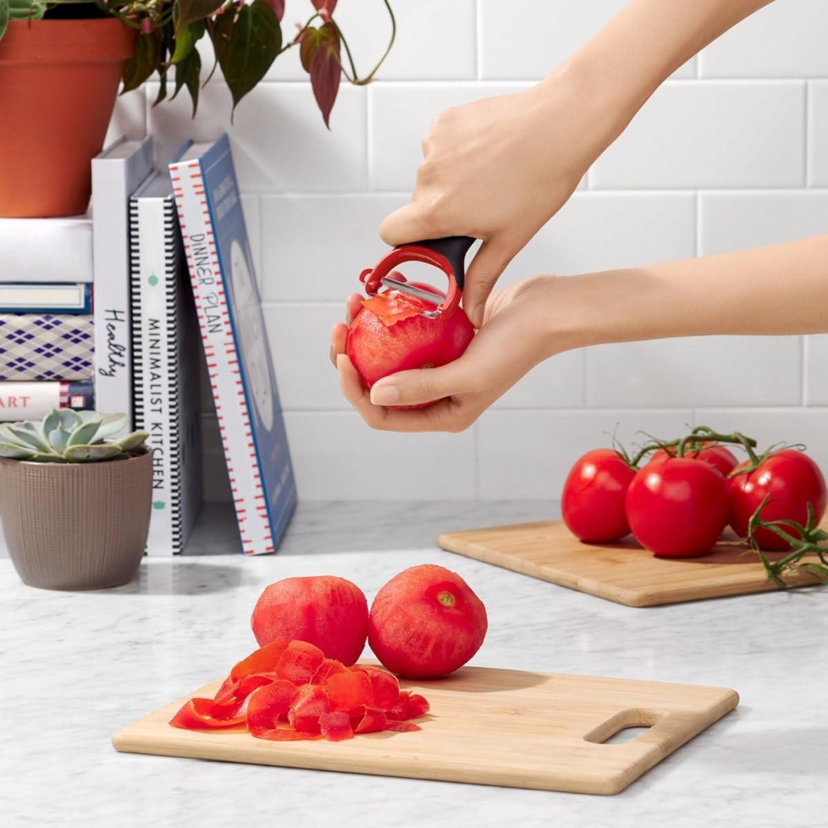 OXO Good Grips julienne blade; creates thin carrot and zucchini strips.