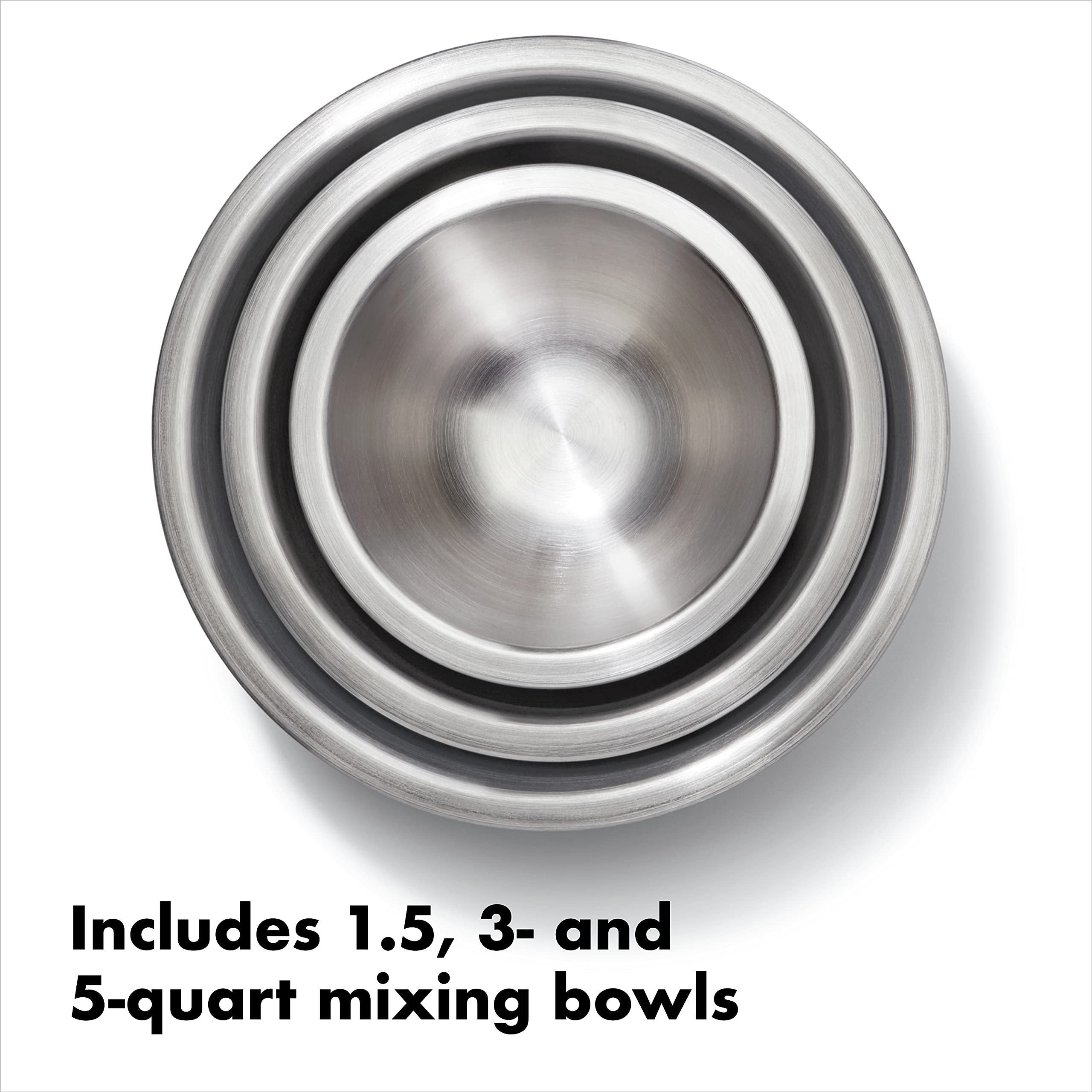 OXO Good Grips 3-quart bowl interior-brushed ideal for electric mixers