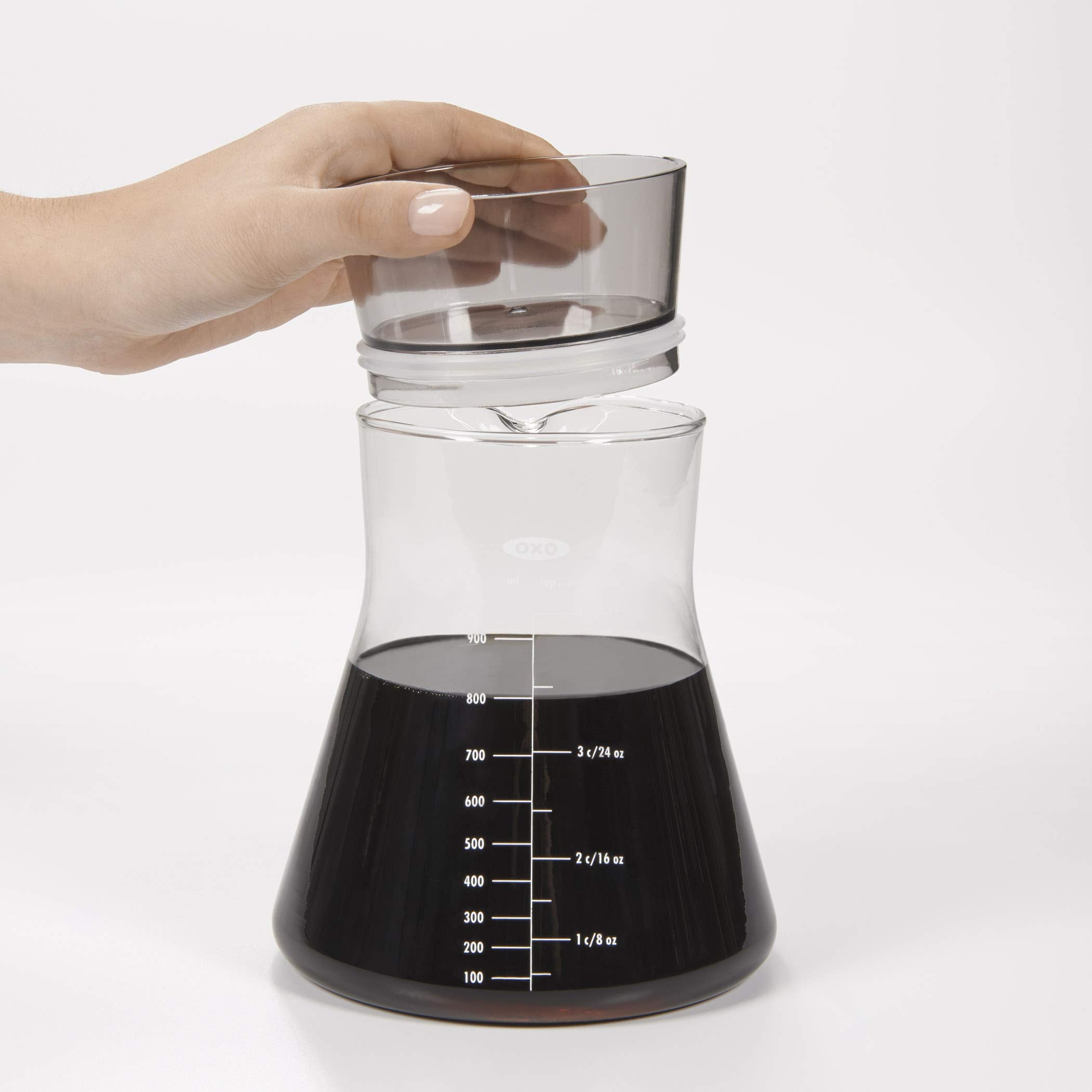 Compact footprint allows tidy storage on kitchen counters.
