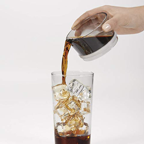 Overnight steeping setup for convenient hot or cold brew preparation.