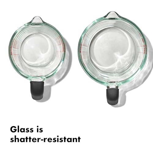 OXO Good Grips 4-Cup glass measuring cup side view for large batches