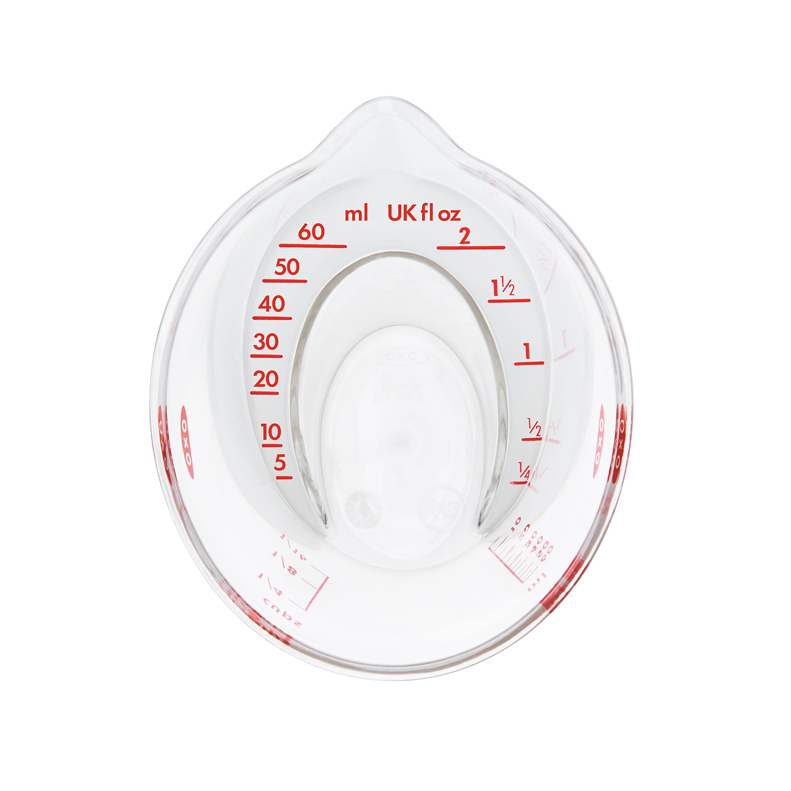 OXO Good Grips Mini Jug shows large pour spout for precise, controlled pouring