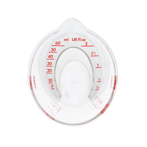 OXO Good Grips Mini Jug shows large pour spout for precise, controlled pouring