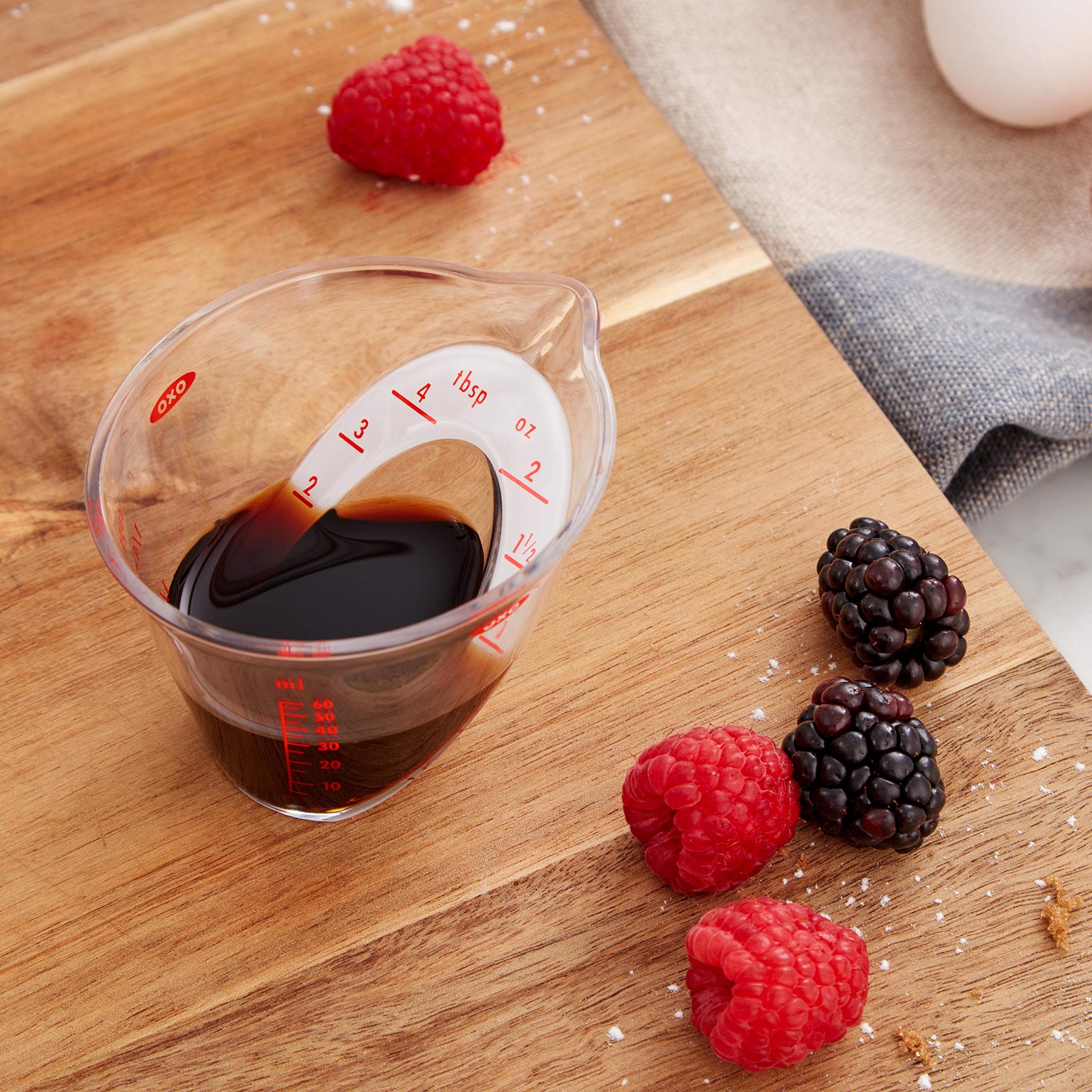 OXO Good Grips 60ml jug is top-rack dishwasher safe for easy cleanup