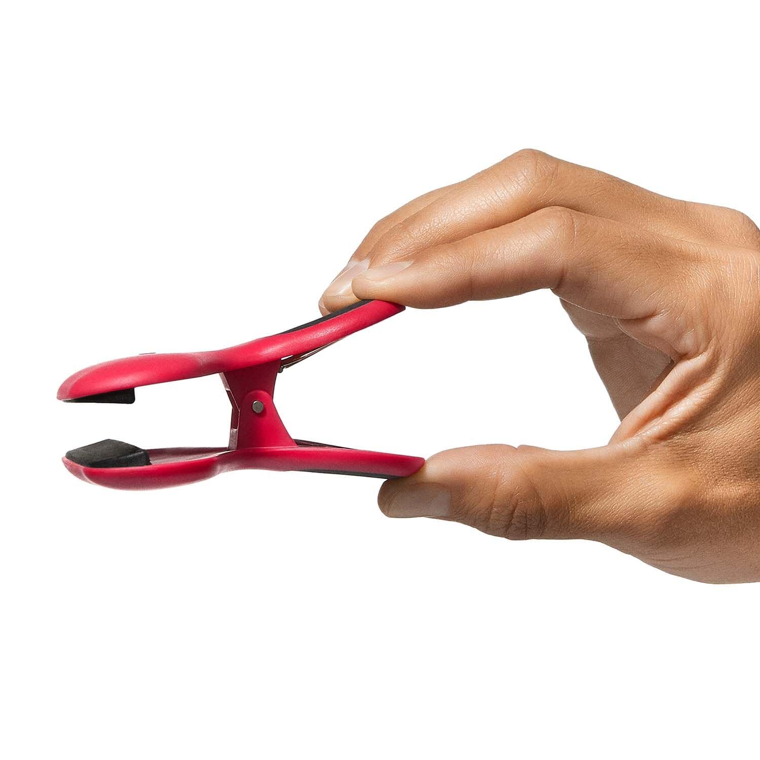 OXO Good Grips non-slip mouths grip items securely without tearing.