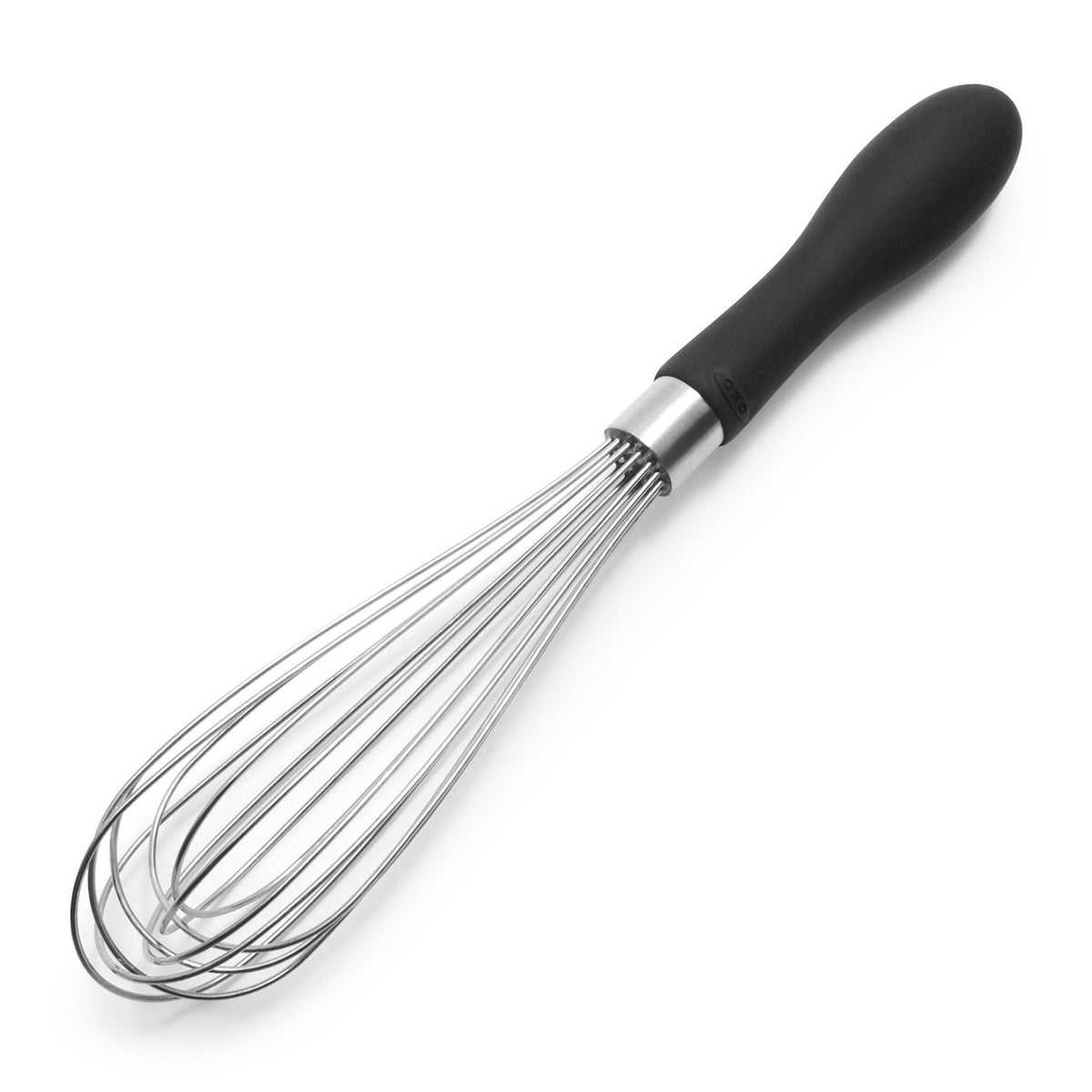 OXO Good Grips 9-Inch Whisk with polished wires for smooth mixing.