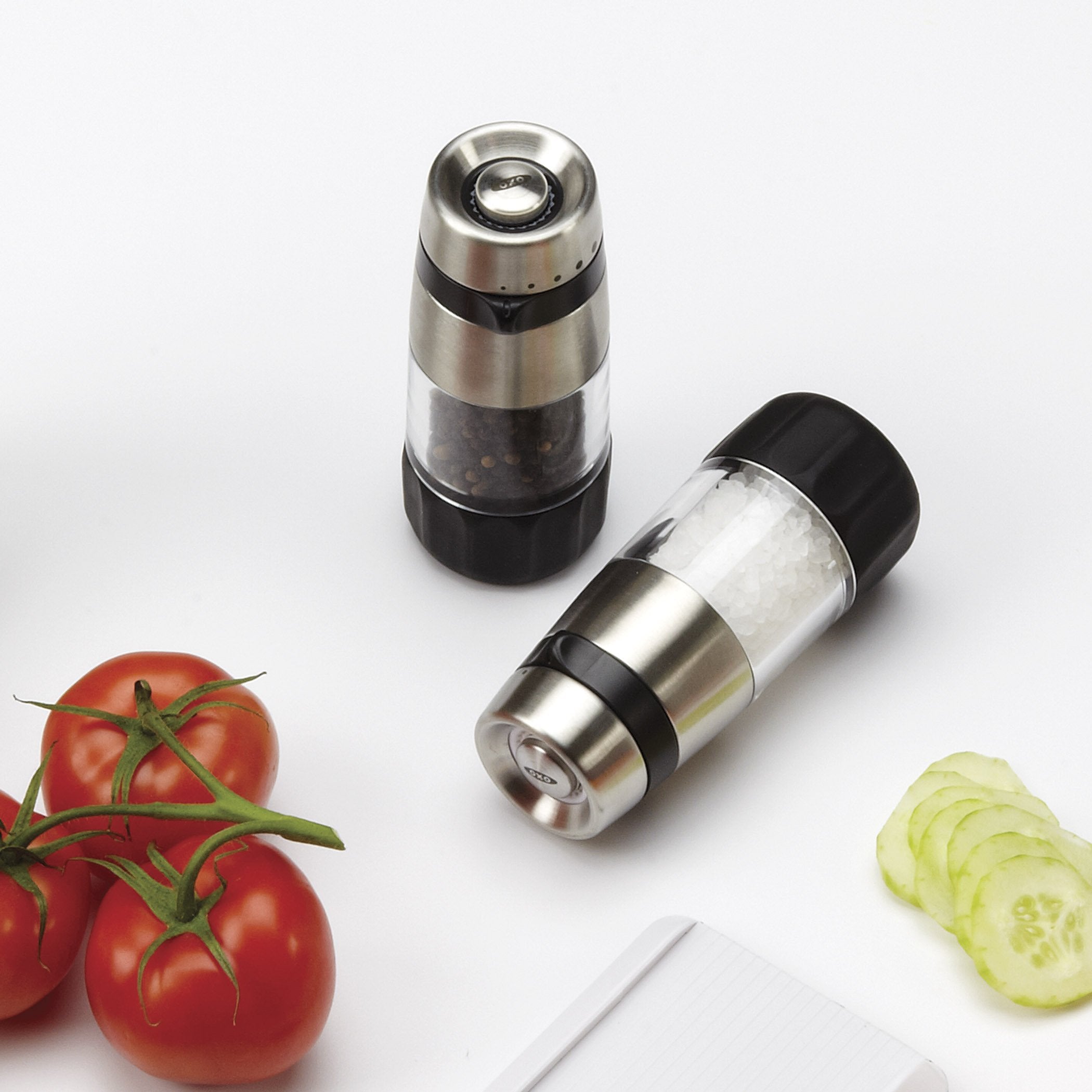 OXO Good Grips Accent Salt Grinder holds 4.76 oz of salt