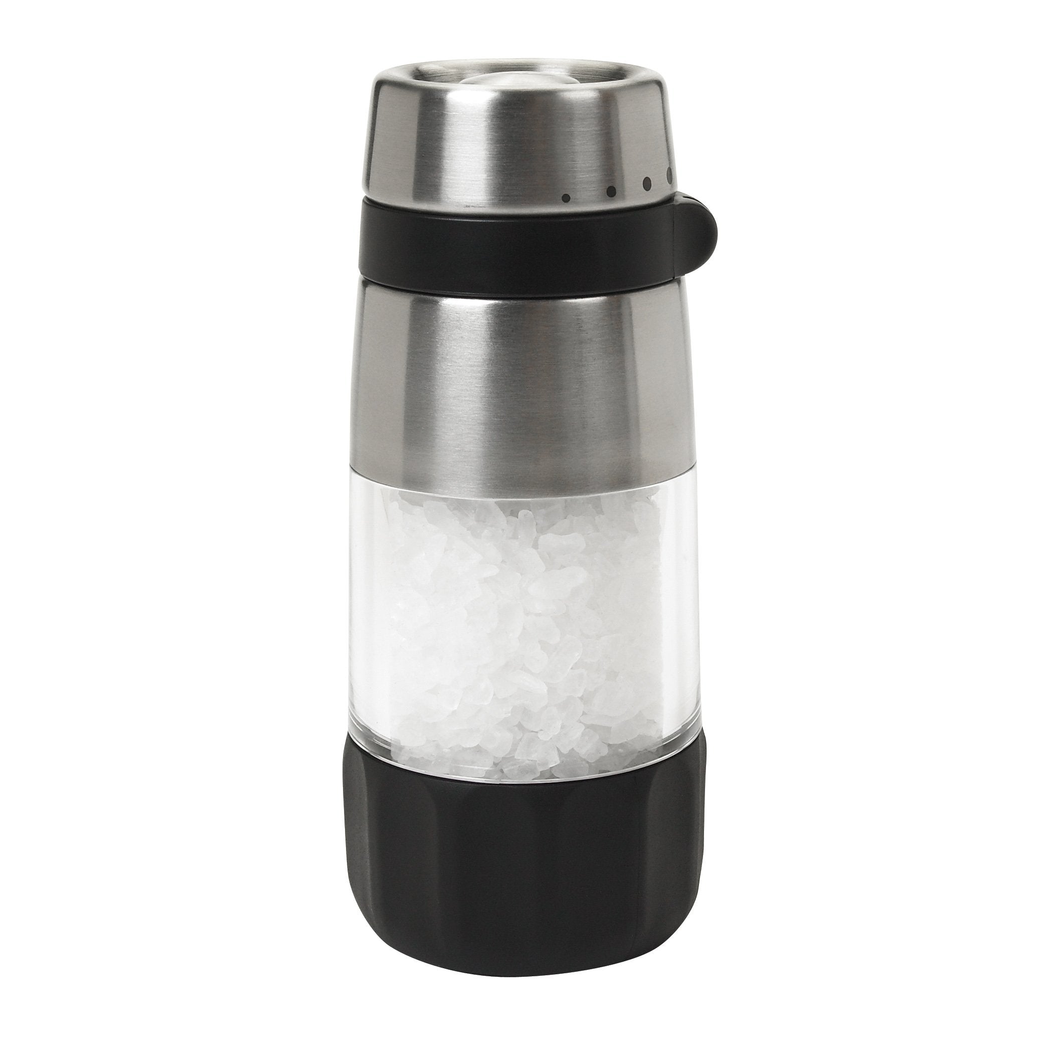 OXO Good Grips Accent Salt Grinder clear body shows contents clearly
