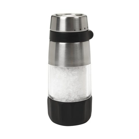OXO Good Grips Accent Salt Grinder on counter for quick sea salt seasoning
