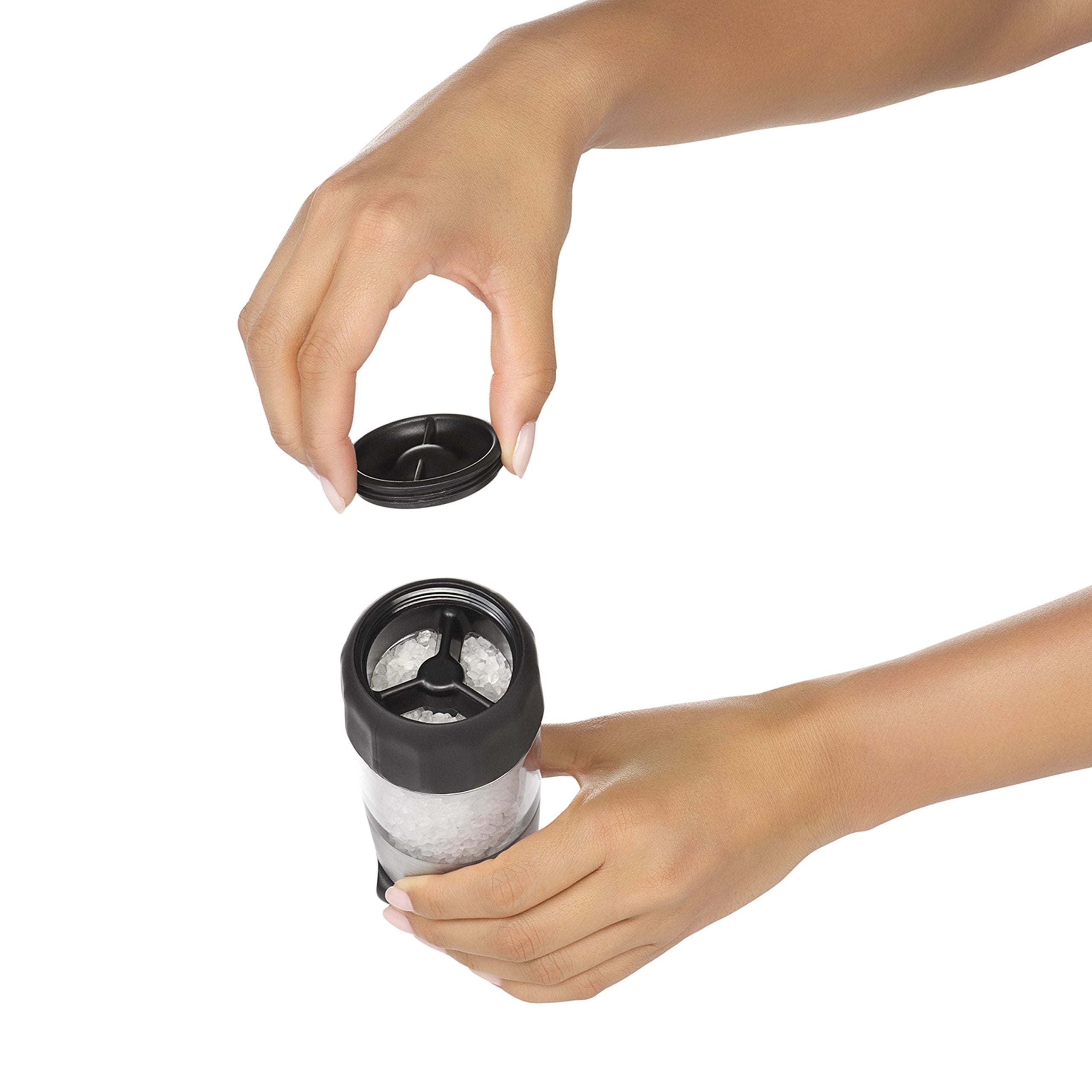 OXO Good Grips Accent Salt Grinder stainless steel accents add style