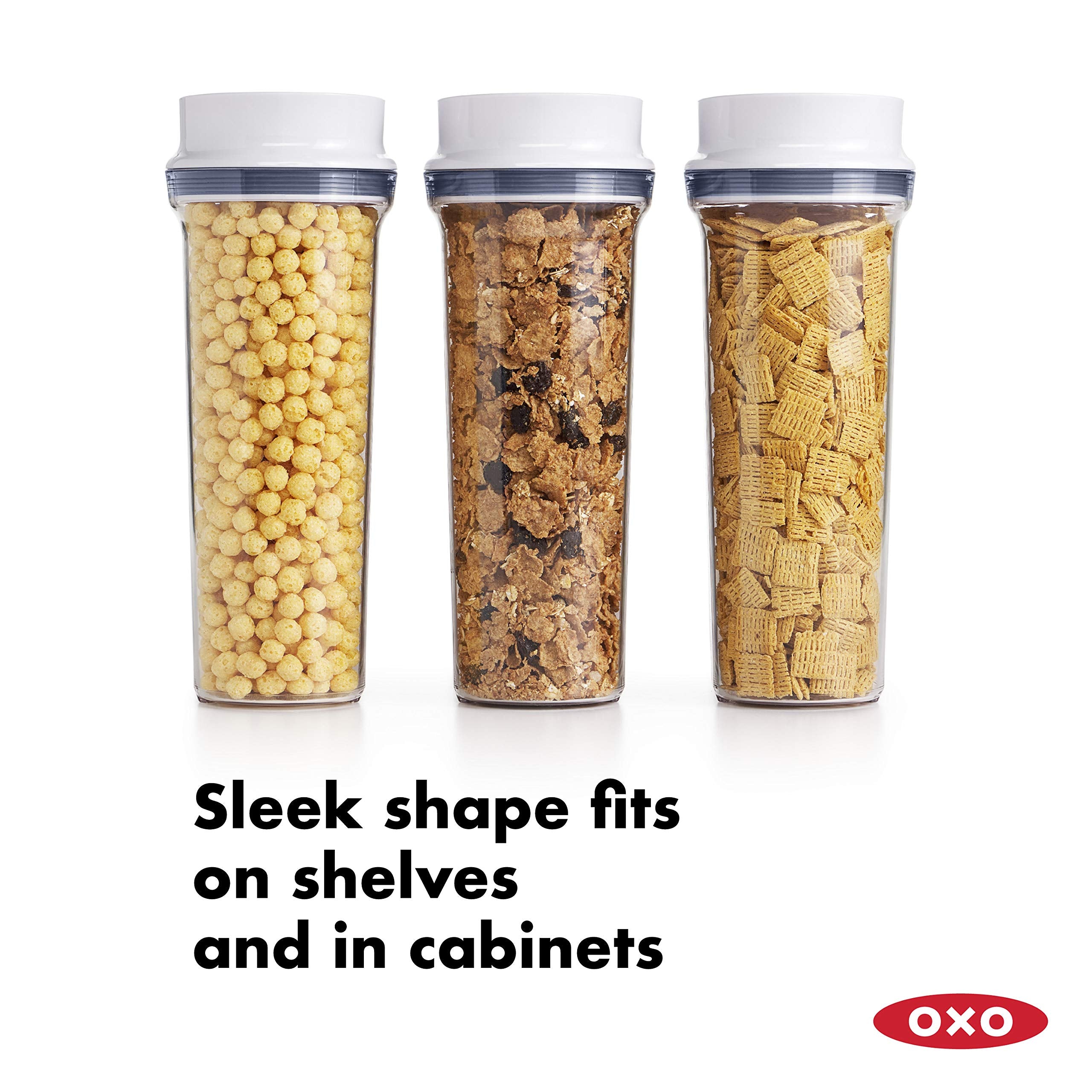 OXO Good Grips POP dispenser with silicone seals preserves freshness