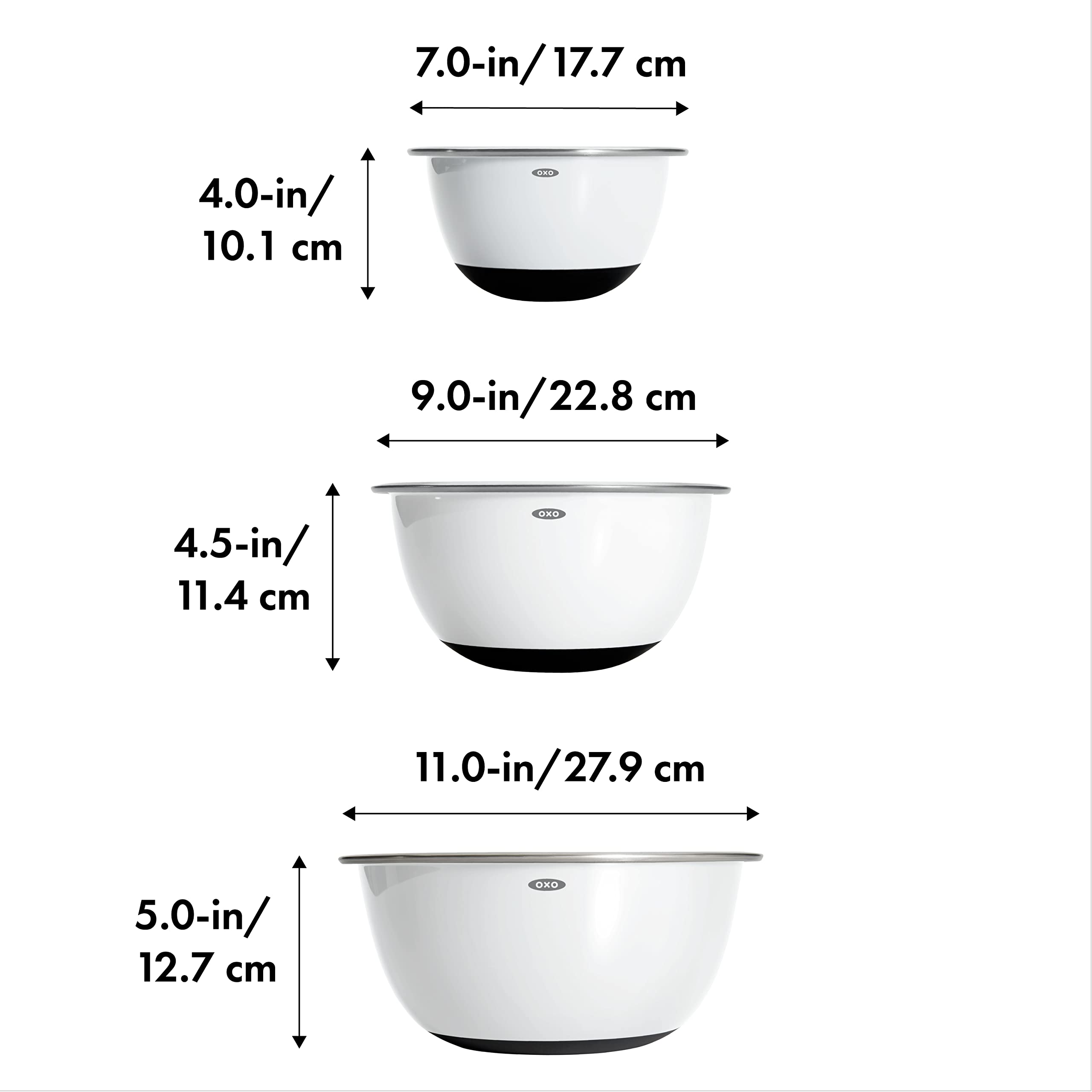 OXO Good Grips plastic exterior shields hands from heat during mixing