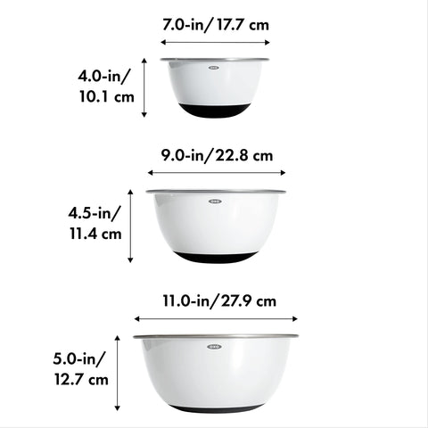 OXO Good Grips plastic exterior shields hands from heat during mixing