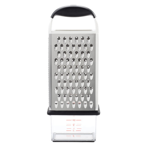 OXO Good Grips Box Grater coarse grating surface for fast shredding