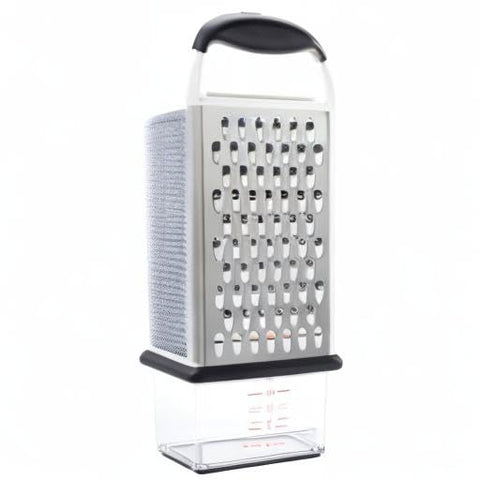 OXO Good Grips Box Grater measurement markings for portioning grated ingredients