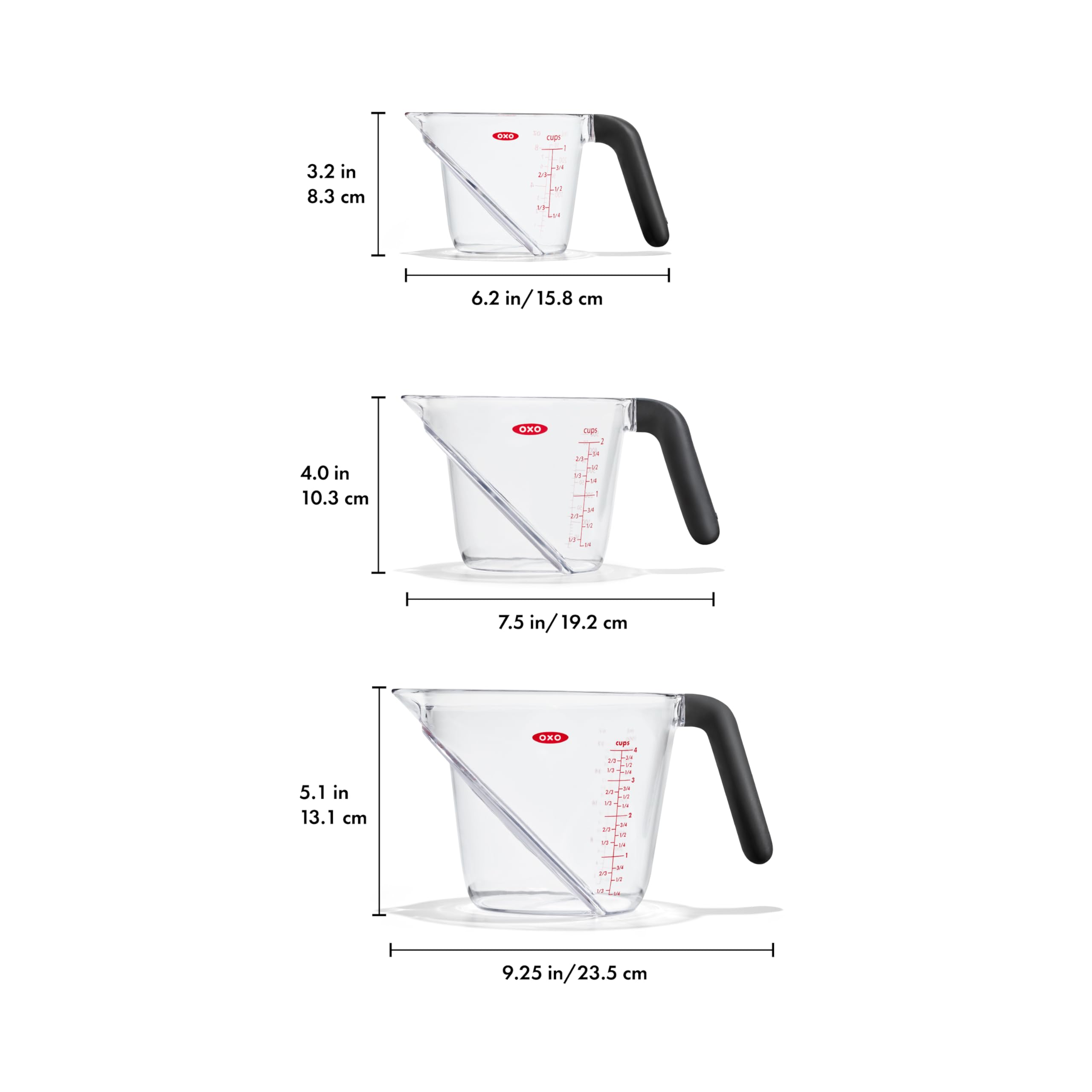 OXO Good Grips BPA-free Tritan Renew cup uses recycled content for eco-friendly kitchens.