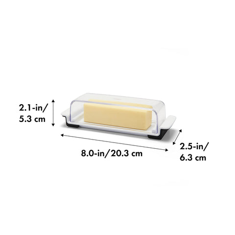 OXO Good Grips Butter Dish side view showing long-stick compatibility