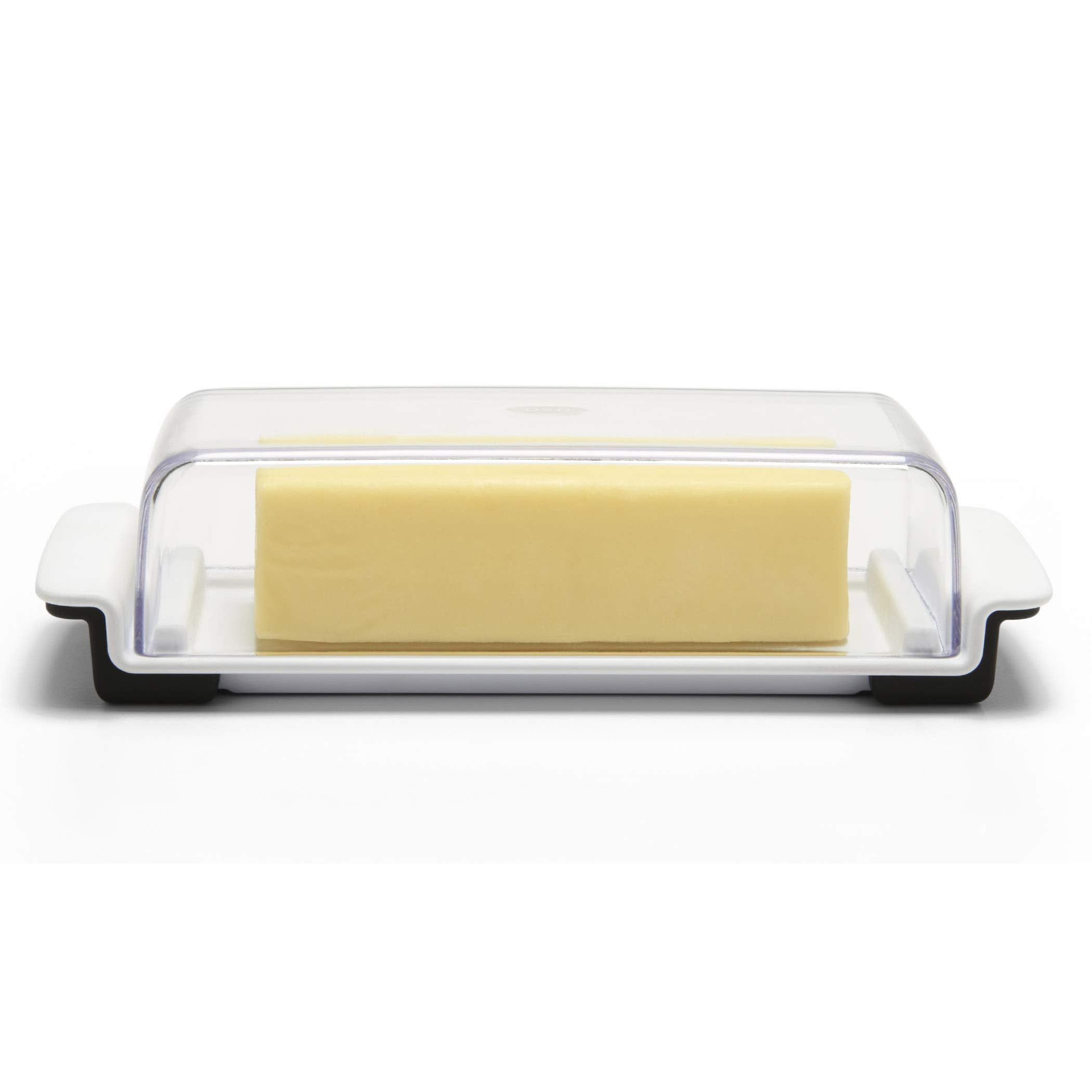 OXO Good Grips Butter Dish top view with stable stoppers for steady cutting