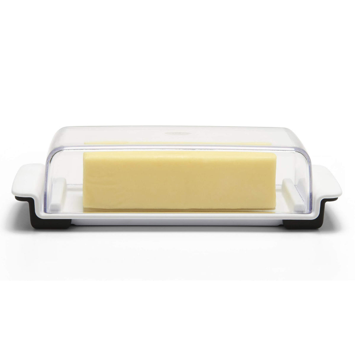OXO Good Grips Butter Dish top view with stable stoppers for steady cutting