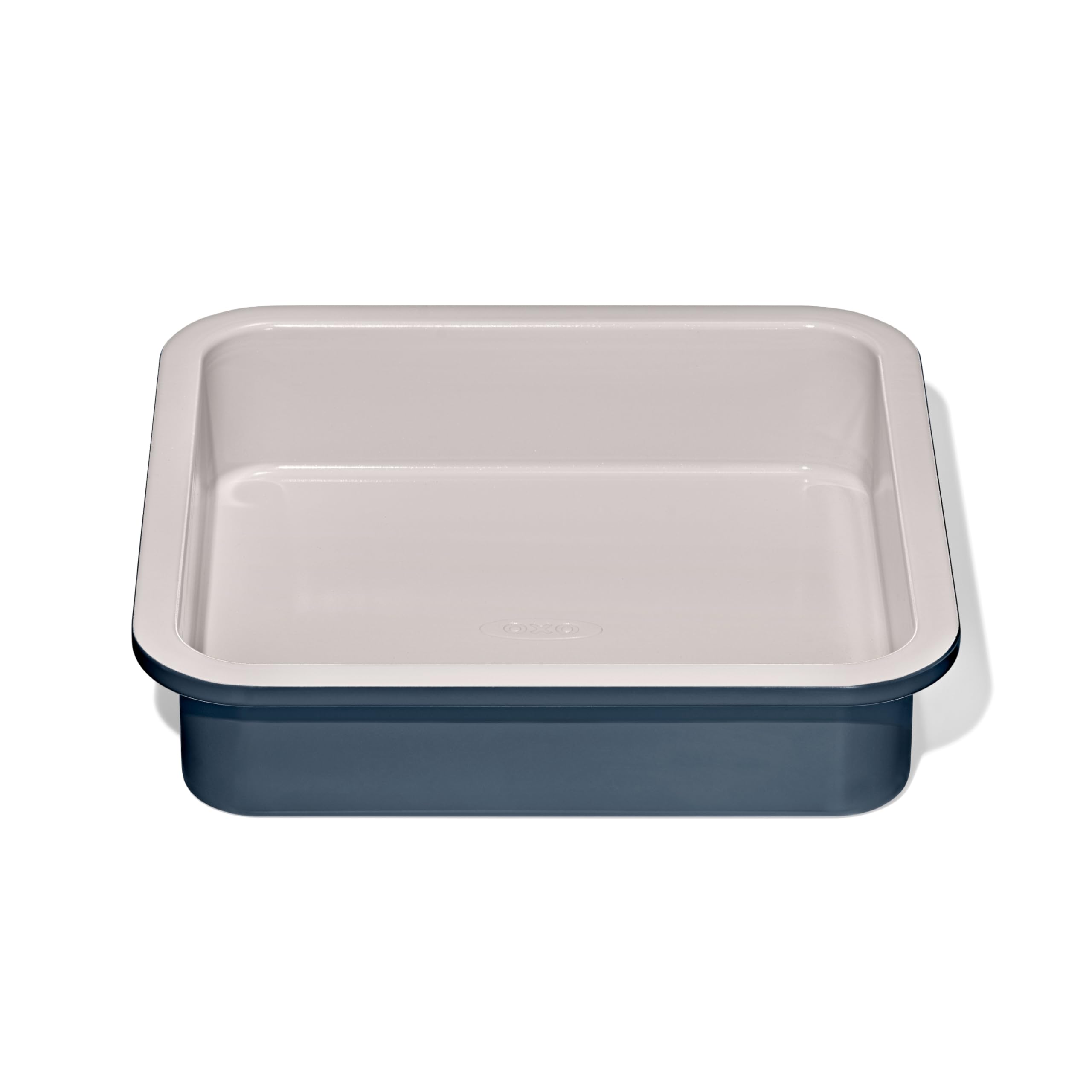 OXO Good Grips ceramic-coated 9in square pan top view shows even browning potential