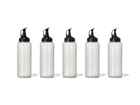 OXO Good Grips squeeze bottle set of five 12 oz bottles for versatile pours