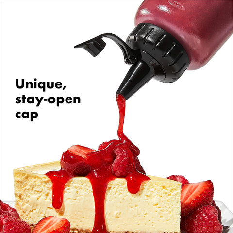 OXO Good Grips squeeze bottle with thin-tip pour for oils and plating