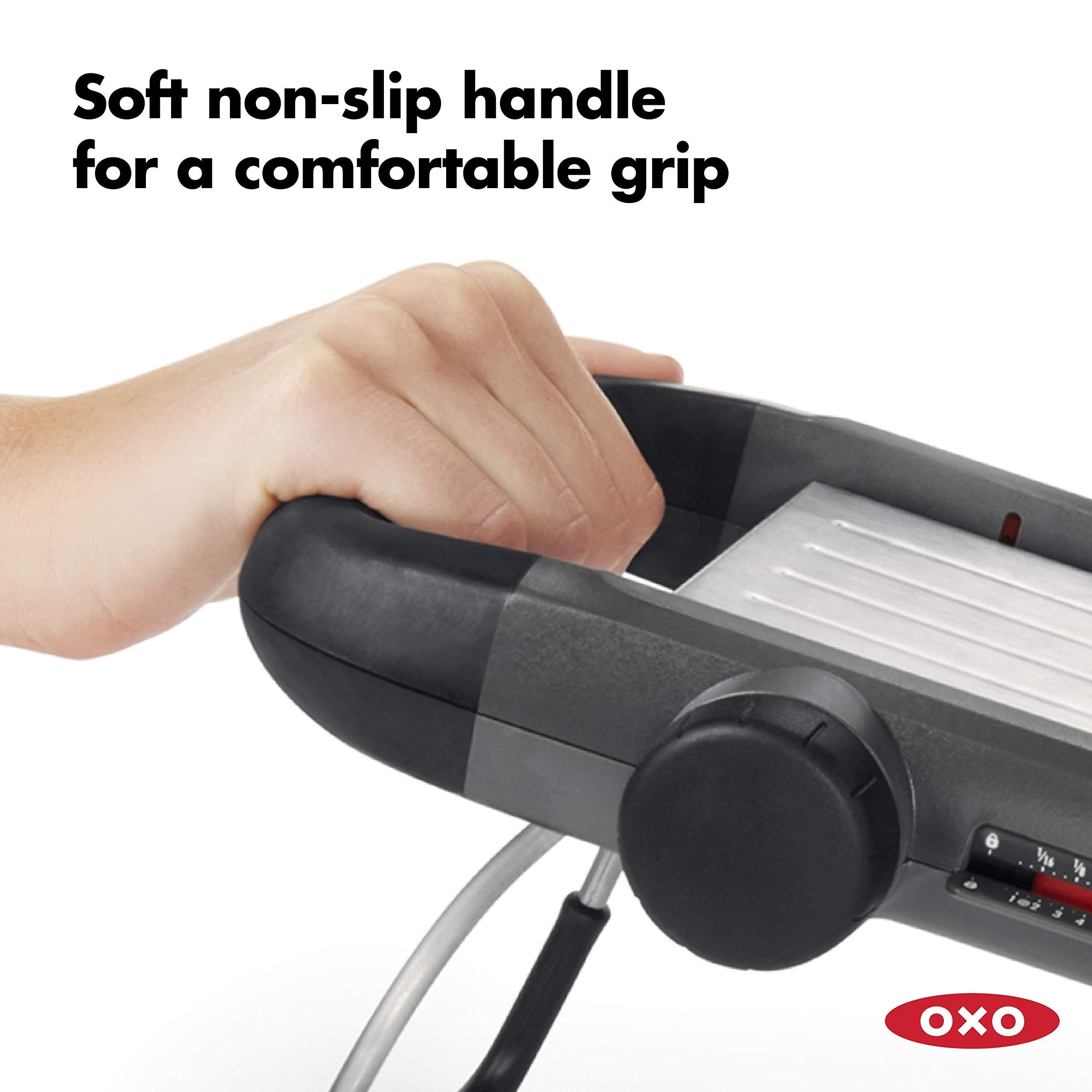 OXO Good Grips Chef's Mandoline 2.0 soft non-slip handle for comfortable grip