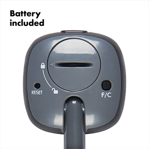 Oxo Good Grips thermometer includes CR2032 battery for immediate use.