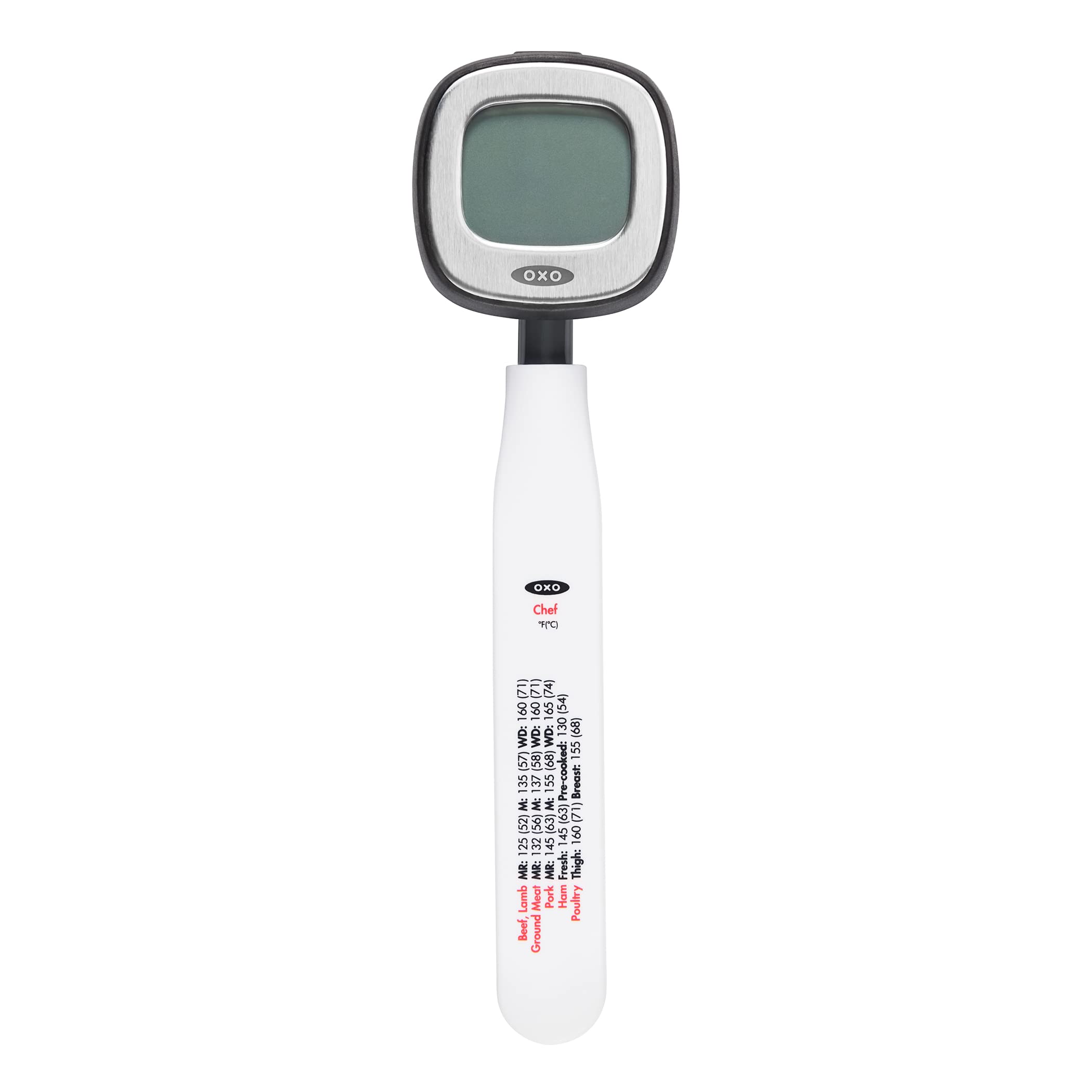 Oxo Good Grips Chef's Precision thermometer with digital display for fast, accurate readings.