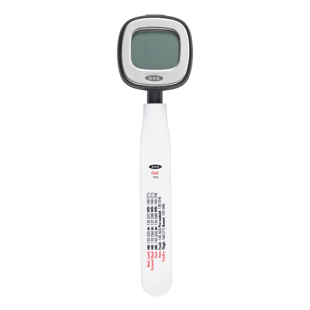 Oxo Good Grips Chef's Precision thermometer with digital display for fast, accurate readings.