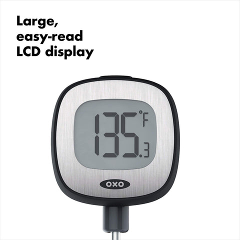 Oxo Good Grips thermometer in protective sleeve keeps the probe safe and ready.