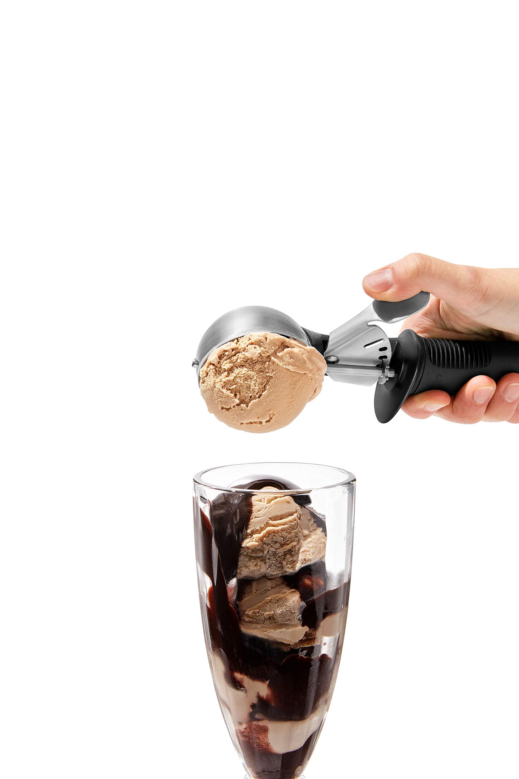 Kitchen scene featuring the OXO Scoop ready for dessert prep.
