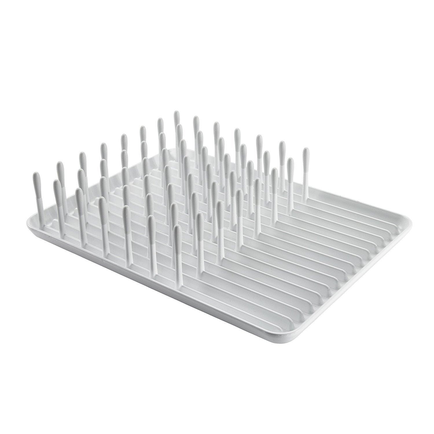 OXO Good Grips compact dish rack biscuit keeps plates upright and dries quickly.