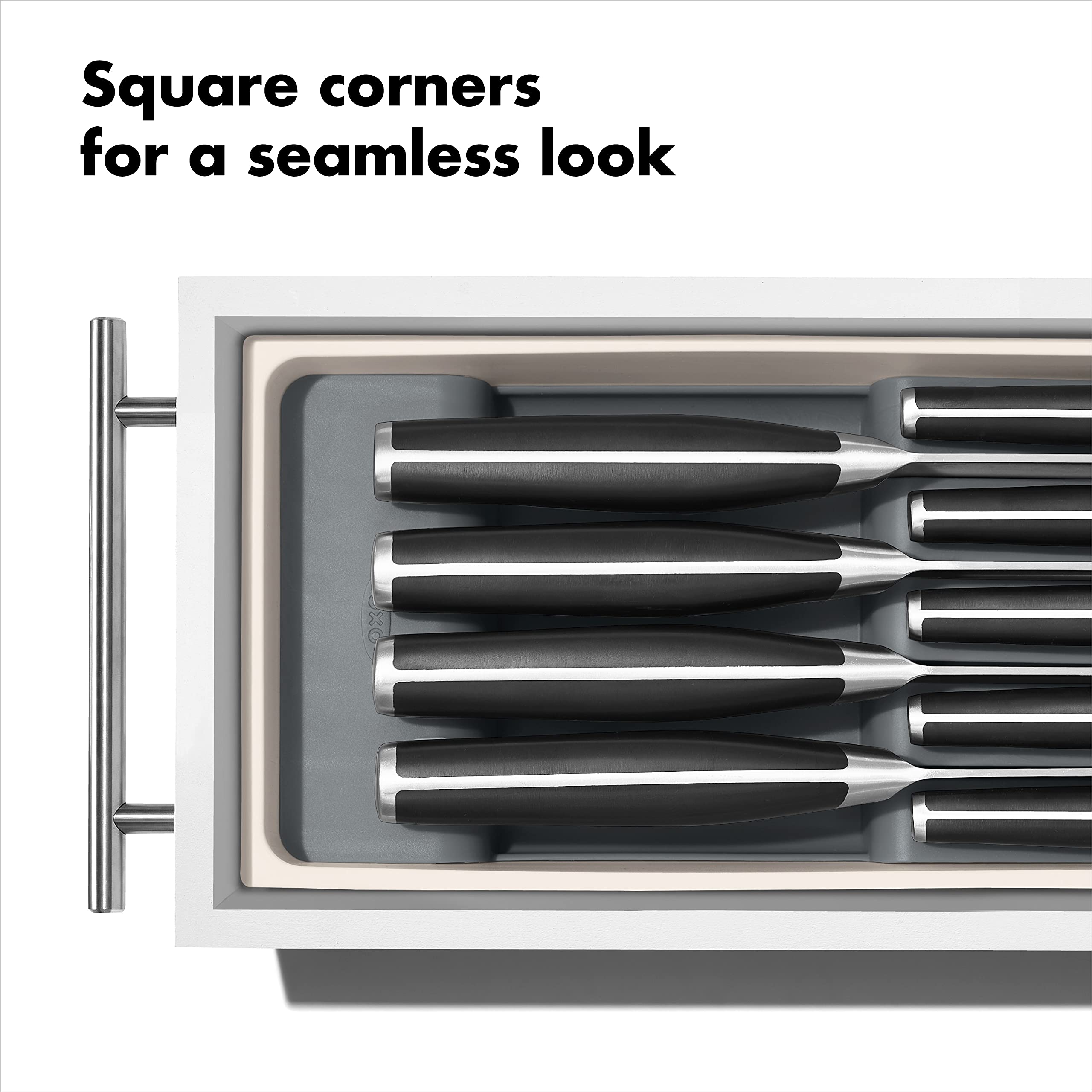 OXO Good Grips non-slip feet keep the organizer steady.
