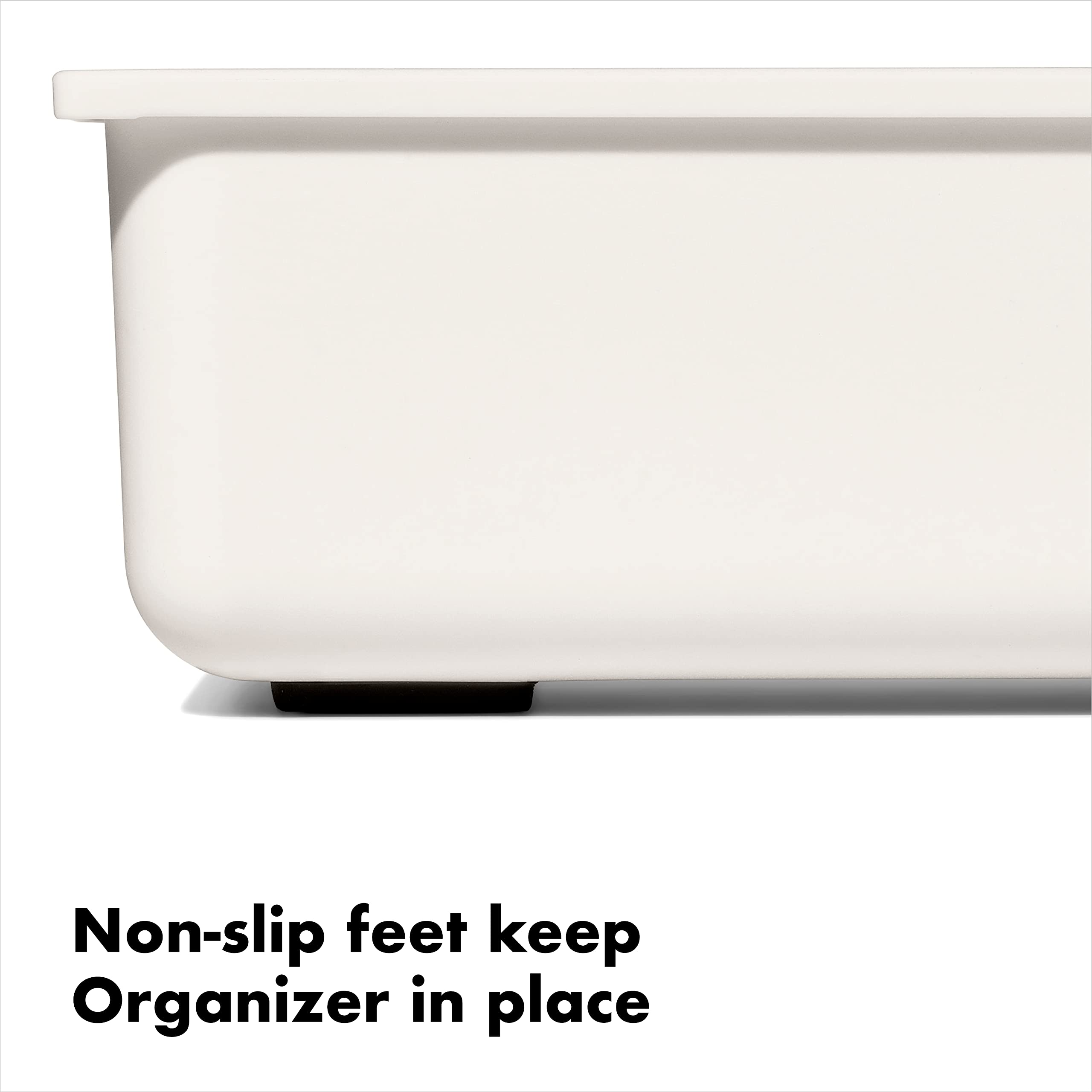 OXO Good Grips square-corner design eliminates gaps for a clean drawer.