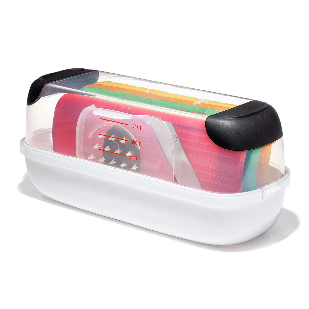 OXO Good Grips Complete Grate and Slice Set overview for versatile meal prep over bowls